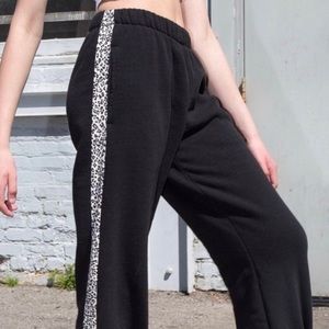 Rare Brandy Cheetah Trim Sweatpants